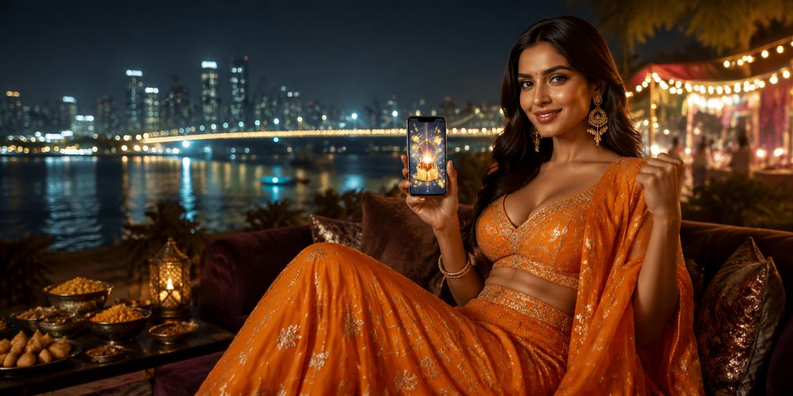 Indian player registering on mobile at night market